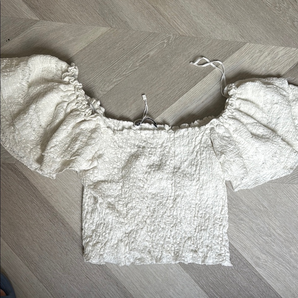 Zara White Crop Top